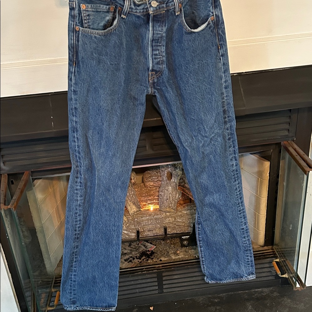 Levi's Men's Straight Blue Jeans - Picture 2 of 4
